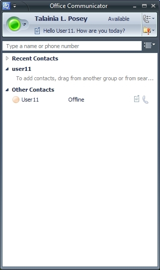 Microsoft office communicator set up email